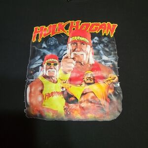 NEW Hulk Hogan Black Tshirt Short Sleeve Sz XL "Hulk Hogan" WWE Wrestling WWF